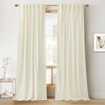 Cortinas RYB HOME Veludo Super Soft Creme Branco 132x274cm 2P