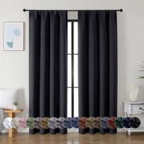 Cortinas Simplebrand Ava Blackout, 2 painéis, 102x213 cm, pretas Cortinas Simplebrand Ava Blackout, 2 painéis, 102x213 cm, pretas