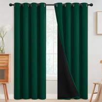 Cortinas SimpleHome 100% Blackout Verde Escuro 132x213cm 2 painéis