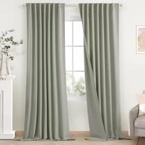 Cortinas SimpleHome Sage Green Linen 100% Blackout 213x213cm