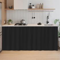 Cortinas SK Studio Short for Kitchen Privacy pretas 130x70cm Cortinas SK Studio Short for Kitchen Privacy pretas 130x70cm