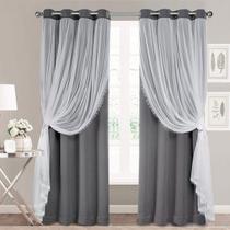 Cortinas SOFJAGETQ 132x244 cm Blackout de dupla camada Cortinas SOFJAGETQ 132x244 cm Blackout de dupla camada