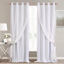 Cortinas SOFJAGETQ 2 painéis 132x213 cm Sheer & Blackout Cortinas SOFJAGETQ 2 painéis 132x213 cm Sheer & Blackout