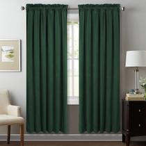 Cortinas StangH Christmas Green Velvet 183 cm de comprimento 2 painéis