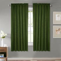 Cortinas StangH Christmas Moss Green Velvet 160x160cm 2 painéis
