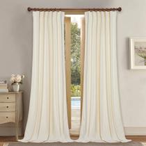 Cortinas StangH Cream White Velvet 214 cm x 213 cm 2 painéis