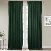 Cortinas StangH Dark Green Velvet Blackout 132x213cm 2 painéis