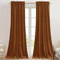 Cortinas StangH Halloween Burnt Orange Velvet 107x213cm 2 painéis