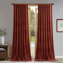 Cortinas StangH Luxury Rust Velvet 300GSM 300x305cm 2 painéis