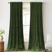 Cortinas StangH Moss Green Velvet 300GSM 304x274cm 2 painéis