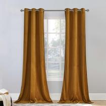Cortinas StangH Mustard Gold Velvet 107x213cm 2 painéis
