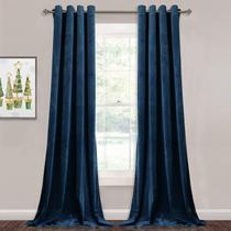Cortinas StangH Navy Blue Velvet 213 cm de comprimento Blackout x2