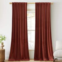 Cortinas StangH Rust Red Velvet W132 x L213cm 2 painéis