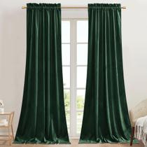 Cortinas StangH Verde Escuro Blackout Thermal Velvet 42x90cm 2P