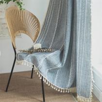Cortinas Sutuo Home Boho de 213 cm de comprimento para quarto, sala de estar, azul Cortinas Sutuo Home Boho de 213 cm de comprimento para quarto, sala de estar, azul