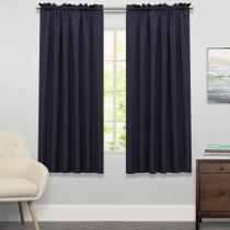 Cortinas Sweet Home Collection Ribcord Navy para Janela