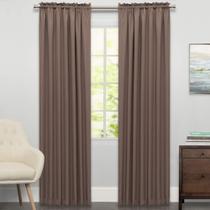 Cortinas Sweet Home Collection Ribcord Taupe para Janela