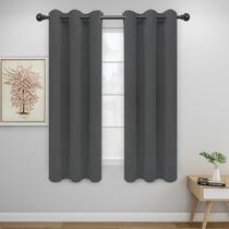 Cortinas térmicas opacas fáciles de usar 86x160 cm gris