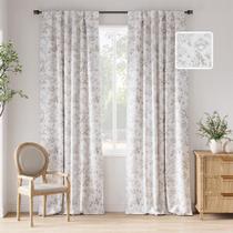 Cortinas térmicas opacas Jinchan con estampado floral 244x132 cm Taupe Cortinas térmicas opacas Jinchan con estampado floral 244x132 cm Taupe