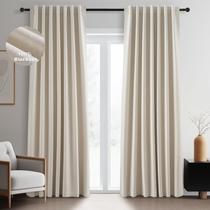 Cortinas Topfinel Blackout 100% linho 240x245cm 2 painéis bege