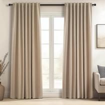 Cortinas Topfinel Blackout Linen Blend 214 cm H 2 painéis bronzeados Cortinas Topfinel Blackout Linen Blend 214 cm H 2 painéis bronzeados