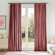 Cortinas Topfinel Dusty Rose Velvet Blackout 210x213cm