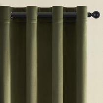 Cortinas Topfinel Olive Green Velvet Blackout 213x213cm 2 painéis Cortinas Topfinel Olive Green Velvet Blackout 213x213cm 2 painéis