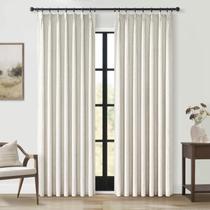 Cortinas Topfinel Pinch plissadas 100% linho blackout 240x245cm Cortinas Topfinel Pinch plissadas 100% linho blackout 240x245cm