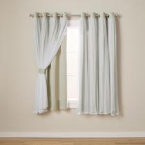 Cortinas TOWN & COUNTRY LUXE Talia de dupla camada 52x63cm - Areia