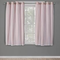 Cortinas TOWN & COUNTRY LUXE Talia de dupla camada 52x63cm - Rosa
