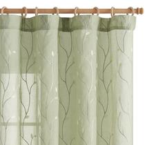 Cortinas translúcidas jinchan Verde 160x160 cm para dormitorio y sala de estar