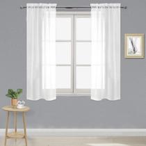 Cortinas transparentes DWCN Voile semi transparente 28x54cm brancas Cortinas transparentes DWCN Voile semi transparente 28x54cm brancas