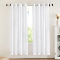 Cortinas transparentes NICETOWN 72 cm x 183 cm brancas (conjunto de 2) Cortinas transparentes NICETOWN 72 cm x 183 cm brancas (conjunto de 2)
