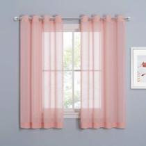 Cortinas transparentes NICETOWN Chiffon L63cm rosa (L54 x L63cm) 2 P Cortinas transparentes NICETOWN Chiffon L63cm rosa (L54 x L63cm) 2 P