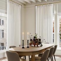 Cortinas TWODRAPES 260 cm de comprimento, extra largas, 180 cm, linho, creme Cortinas TWODRAPES 260 cm de comprimento, extra largas, 180 cm, linho, creme