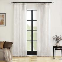 Cortinas TWODRAPES 90" de linho com pregas tipo pinch, 2 painéis Cortinas TWODRAPES 90" de linho com pregas tipo pinch, 2 painéis