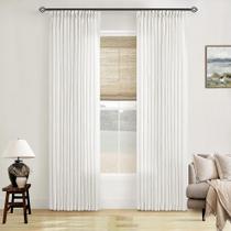 Cortinas TWODRAPES de linho com pregas tipo pinch pleat 213 x 102 cm, 2 painéis Cortinas TWODRAPES de linho com pregas tipo pinch pleat 213 x 102 cm, 2 painéis