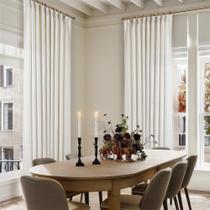 Cortinas TWODRAPES, extra largas, 152 cm de largura, linho plissado Cortinas TWODRAPES, extra largas, 152 cm de largura, linho plissado