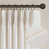 Cortinas TWODRAPES Natural Pinch, linho plissado, 213x213cm, 2 painéis Cortinas TWODRAPES Natural Pinch, linho plissado, 213x213cm, 2 painéis