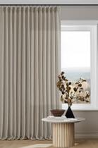 Cortinas TWODRAPES Pinch Pleat Linen 260x260cm 2 painéis marrons Cortinas TWODRAPES Pinch Pleat Linen 260x260cm 2 painéis marrons