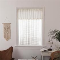 Cortinas Valance Sutuo Home Boho White 36x91cm Kitchen Cafe