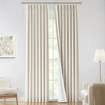 Cortinas Vision Home Natural Pinch de linho blackout plissado de 3 m