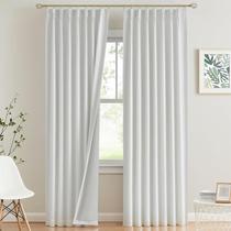 Cortinas Vision Home White Pinch plissadas Full Blackout 160x160cm