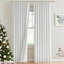 Cortinas Vision Home White Pinch plissadas Full Blackout 260x102cm