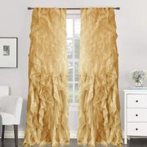 Cortinas Voil Sheer Sweet Home Collection - Com Babados em Cascata