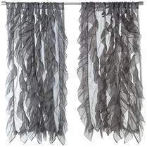 Cortinas Voil Sheer Sweet Home Collection - Com Babados em Cascata