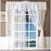 Cortinas WUBODTI White Lace 213x152cm com Valance 2 painéis Cortinas WUBODTI White Lace 213x152cm com Valance 2 painéis
