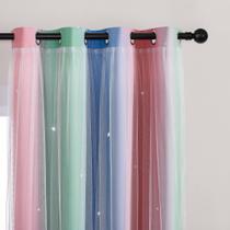 Cortinas XiDi Arcoíris para Dormitorio, Cortinas Opacas con Diseño de Estrellas Cortinas XiDi Arcoíris para Dormitorio, Cortinas Opacas con Diseño de Estrellas