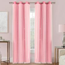 Cortinas XiDi Pink para decoração de quarto, Girls Room Blackout Cortinas XiDi Pink para decoração de quarto, Girls Room Blackout