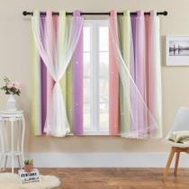 Cortinas XiDi Rainbow Pink Purple Yellow Star Blackout